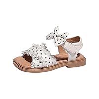 Girl Wedge Sandals Toddler Lightweight Casual Beach Shoes Children Wedding Birthday Anti-slip Adjustable Slippers Sandals