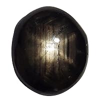3.45 Ct. Natural Oval Cabochon Black Star Sapphire Thailand Loose Gemstone