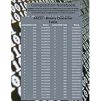 Composition Notebook: ASCII - Binary Character Table - College Ruled School Notebook -120 pages - 8.5