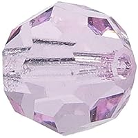 Mode Beads Preciosa Crystal 720-Piece Round Beads, 4mm, Pink Sapphire