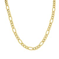 14K Yellow Gold Filled 7.8mm Figaro Chain with Lobster Clasp