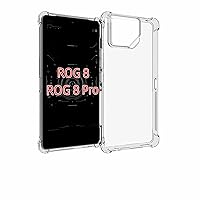 Aikukiki Case for Asus Rog Phone 8,Rog Phone 8 Pro Case,TPU Soft Silicone Bumpers Protective Cover Anti-Scratch Shockproof Phone Case for Asus Rog Phone 8/8 Pro (Clear)