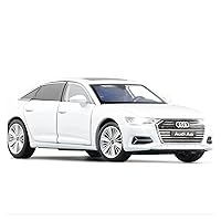 Scale Model Cars Model Car 1:32 Alloy for Audi A6 Sound and Light Model Diecast Toy Car Simulation Collection Toy Vehicle Toy Car Model (Color : White)