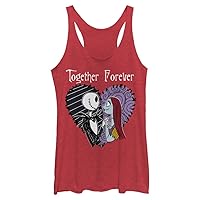 Disney Women's Nightmare Before Christmas Together Forever Tri-Blend Racerback Layering Tank