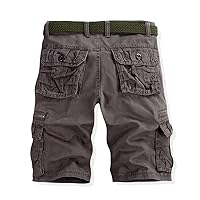 Men's Cargo Shorts Regular Fit Lightweight Ripstop Pants Casual Tactical Outdoor Short Trousers with Multi Pocket
