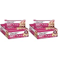 White Chocolate Raspberry Protein Bars, High Protein, Low Carb, Gluten Free, Keto Friendly, 12 Count (Pack of 2)