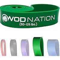WOD Nation Pull Up Assistance Bands (10-175lbs Band) - Best for Pullup Assist, Chin Ups, Resistance Bands Exercise, Stretch, Mobility Work & Serious Fitness - 41 inch Straps