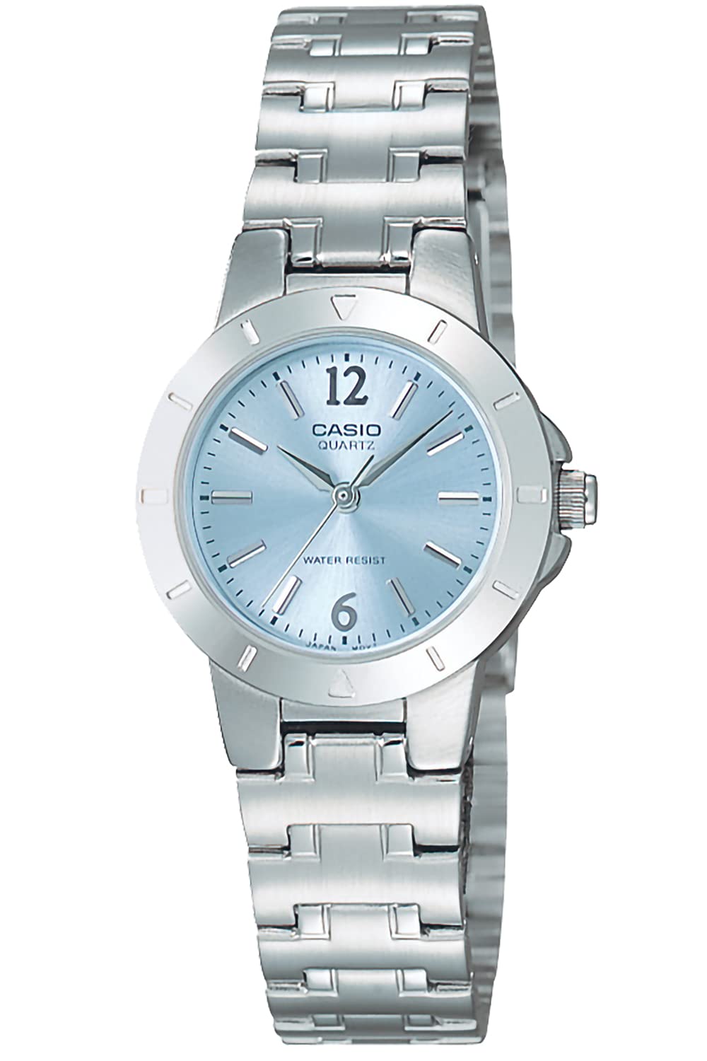 Casio Collection Standard Women's Wristwatch, silver/pale blue, Newest model