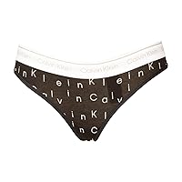 Calvin Klein CK QP3017O Women's Elastic Cotton Visible Elastic Thong with Logo
