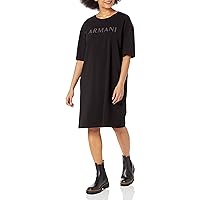 A｜X ARMANI EXCHANGE Women's Stretch Cotton Jersey T-Shirt Dress