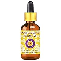 dève herbes Pure Frankincense Essential Oil (Boswellia carterii) with Glass Dropper Steam Distilled 15ml (0.50 oz)