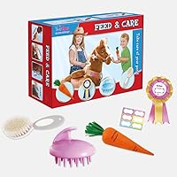 PonyCycle Ride on Horse Toys E413 with Feed & Care Grooming Kit