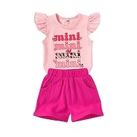 Toddler Baby Girls Clothes Watermelon T-shirt + Linen Shorts with Belt Cute Summer Short Set