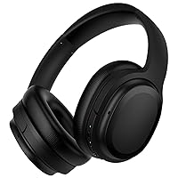 Hybrid Active Noise Canceling Headphones Bluetooth Wireless Headphones Over Ear Headphones Noise Cancelling with Travel Case, Protein Earpads, 30H Playtime, Black
