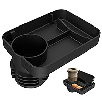 Kids Car Seat Travel Tray, Car Seat Tray for Toddlers, Multi Use Car Table Tray Phone Holder for Snacks, Toys, Books, Entertainment (Black)