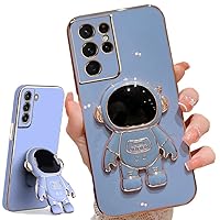 Case for Samsung Galaxy Note 10 Pro Plus, Astronaut Hidden Stand Plating Kickstand Cute Slim for Samsung Galaxy Note 10 Pro Plus Case Cover for Women Men (Note10Pro/Note10Plus,Gray)