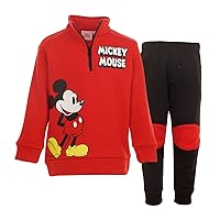 Disney Mickey Mouse Baby Half Zip Sweatshirt and Pants Set Infant to Little Kid