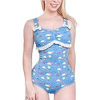 Littleforbig Cotton Romper Onesie Pajamas Bodysuit – Teddy Friends Pattern