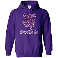 Threadrock Women's Plaid Lion of Scotland Hoodie Sweatshirt