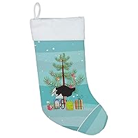 Caroline's Treasures BB9291CS Common Ostrich Christmas Christmas Stocking, Teal Fireplace Hanging Stockings Christmas Season Party Decor Family Holiday Decorations