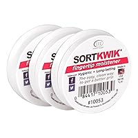 Lee Sortkwik™ Fingertip Moistener,50% Recycled, 0.63 Oz, Pink, Pack Of 3