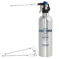 FIRSTINFO Patented 650c.c. (21.9 US fl. oz) Stainless Steel Canister Aerosol Refillable Fluid Spray Can/Pneumatic Compressed Air Sprayer/Maximum Pressure 110 psi w/ 3pcs Nozzles