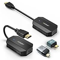 Wireless HDMI Transmitter and Receiver, EDUP HDMI Extender Kit 1080P with Type-C & Micro USB Adapter, 98FT/30M Plug and Play for Streaming Video/Audio for Laptop/Camera/Phone to Monitor/Projector/HDTV