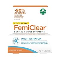FemiClear, Multi-Symptom Relief - Formulated with All-Natural and Organic Ingredients - 0.25 Ounce Tube