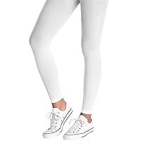 White Footless Tights For Women - 1 Count - Premium Fabric For Ultimate Comfort - Bold & Versatile - Perfect For Fitness, Dance, & Everyday Wear, One Size Fits All