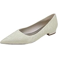 Womens Slip On Lace Wedding Shoes Daily Flats Pointed Toe Dress Party Prom