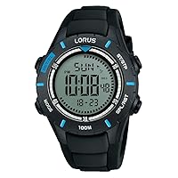 Lorus Digital Mens Digital Quartz Watch with Silicone Bracelet R2367MX9