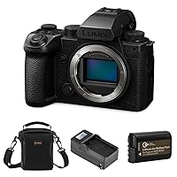 Panasonic Lumix S5 IIX Mirrorless Camera, Bundle with Battery, Smart Charger and Shoulder Bag