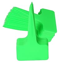 200 Pieces Plastic Plant Tags Plant Labels Plant Markers Plastic Plant Labels T-Type Markers Garden Labels Stakes for Garden (Green)