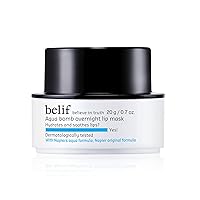 belif Aqua Bomb Overnight Lip Mask | Lightweight Lip Gel For Soothing and Hydrating | Normal, Dry, Combination & Oily Skin Types | Radiant & High Shine Finish | 0.7oz