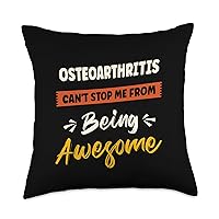 Osteoarthritis Awareness Disease Fighter Warrior Throw Pillow
