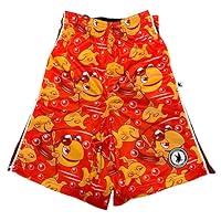 Flow Society Gold Flow Fish Boys Lacrosse Shorts | Boys LAX Shorts | Lacrosse Shorts for Boys | Kids Athletic Shorts for Boys