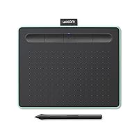 Wacom Intuos Small Bluetooth Graphics Drawing Tablet, Portable for Teachers, Students and Creators, 4 Customizable ExpressKeys, Compatible with Chromebook Mac OS Android and Windows - Pistachio