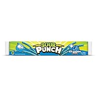 Straws, Sweet & Sour Flavored Soft, Chewy Candy, Tray, Blue Raspberry , 2 Ounce (Pack of 24)