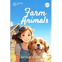 FARM ANIMALS: Pictures book, Educational game and animal stories - Children's book