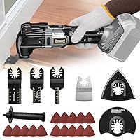 Cordless Oscillating Tool for Dewalt 20V Battery, 6 Variable Speed Brushless-Motor Tool, Oscillating Multi Tool Kit for Cutting Wood Drywall Nails Remove Grout & Sanding(Battery Not Included)