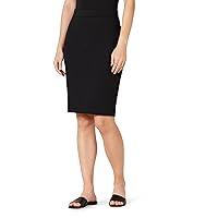 Amazon Essentials Women's Ponte Pull-On Above The Knee Fitted Pencil Skirt