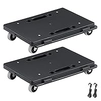 Furniture Moving Dolly, 16 x 11in 500 lbs Capacity Furniture Movers Dollies 4 Wheels, Portable Moving Rollers Heavy Duty, Interlocking Small Flat Dolly Cart for Heavy Furniture, 2 Pack, Black