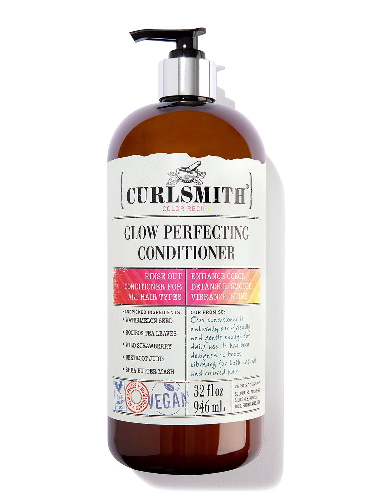 CURLSMITH - Glow Perfecting Conditioner - Vegan Conditioner for Any Hair Type (32 fl oz)