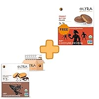 Olyra Breakfast Sandwich Dark Chocolate | Kids Healthy Snacks | Low Sugar, High Fiber, Plant-Based Vegan Breakfast Biscuits (6 Boxes of 4 Packs) with Free Peanut Butter Cream Filled Cookies (1 Box)