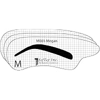 Eyebrow Stencils, Disposable Microblading Mapping Template for PMU, Flexible Plastic Shapes, 3 Thickness Levels pack for Beginners and professionals, Easy to Use (Megan)