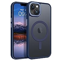 BENTOBEN Magnetic for iPhone 13 Case & iPhone 14 Case [Compatible with Magsafe] Translucent Matte Phone Case iPhone 13/14 Slim Thin Shockproof Women Men Protective Cover for iPhone 13/14, Navy Blue