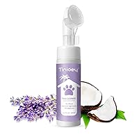 Paw Cleaner for Dogs and Cats (6.8 oz)| Clean Paws No-Rinse Foaming Cleanser | Dandelion Paw Cleaner Paw Brush for Dogs| Dog Paw Scrubber| Cat Paw Cleaner (Lavender, 1pcs)