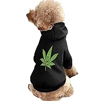Pot Leaves Weed Dog Sweatshirt Warm Pet Hoodies Sweater For Cat Dog