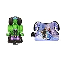 KidsEmbrace Marvel Hulk 2-in-1 Forward-Facing Booster Car Seat Latch | 5-Point Harness Booster & Disney Frozen Backless Booster Car Seat with Seatbelt Positioning Clip, Elsa, Anna, Olaf and Kristoff