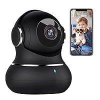 Little elf Smart Camera, 2K WiFi Camera with 360° Motion Tracking, Night Vision, [2024 New] Pet Camera, Indoor Security Camera for Baby/Pet/Nanny, Indoor Camera Wireles-Two-Way Audio, Work with Alexa